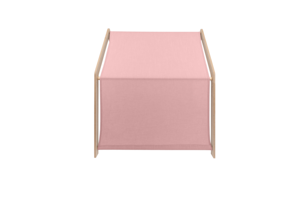 115686 MeowBaby® Natural Wooden House for Kids - Pink Roof
