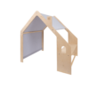 MeowBaby® Natural Wooden House for Kids - Blue Roof