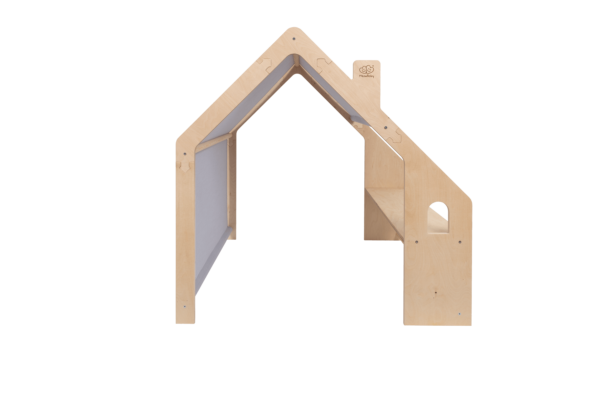 115692 MeowBaby® Natural Wooden House for Kids - Blue Roof