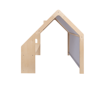 MeowBaby® Natural Wooden House for Kids - Blue Roof