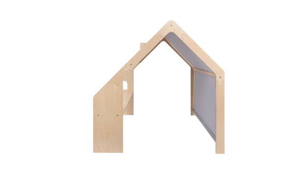 115694 MeowBaby® Natural Wooden House for Kids - Blue Roof