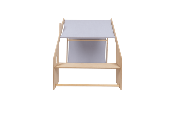115695 MeowBaby® Natural Wooden House for Kids - Blue Roof