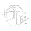 MeowBaby® Natural Wooden House for Kids - Blue Roof