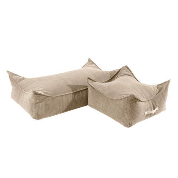 5d722a32b545a1861e5737664e4756da MeowBaby® Pouffe For Children, Square, Corduroy - Sand