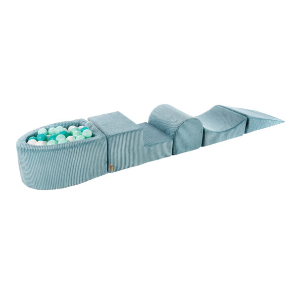 hertwill-ballpit1 (1) MeowBaby® Playset with Small Ball Pit - Turquoise & Turquise/White/Mint
