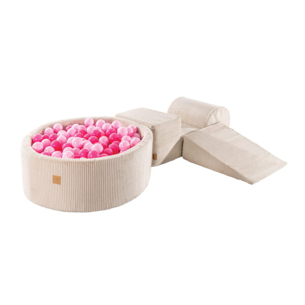 sula1 (7) MeowBaby® Playset with Ball Pit - Ecru & Pink
