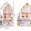Wooden Dollhouse Liselle with LED Lights
