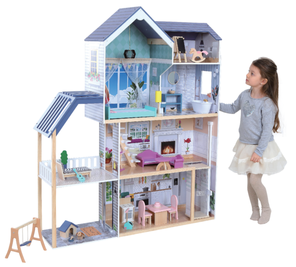 gt61236-3-pakend_1 Wooden Dollhouse Crystal with LED Lights