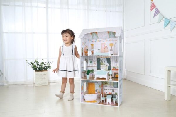 gt61247_wooden_dollhouse_luna_4_ Wooden Dollhouse Luna with LED Lights