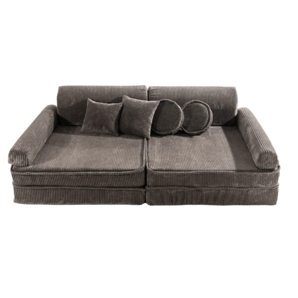 1 (1) Large Modular Sofa for Kids - Premium Corduroy Brown