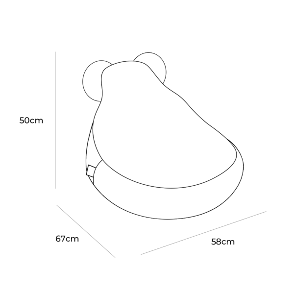 100170 MeowBaby® Bearly Sako Bag Teddy Brown