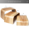 Verstellbare Tritthocker aus Holz – 3er-Set