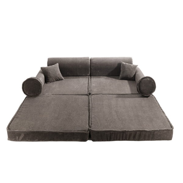 4 Large Modular Sofa for Kids - Premium Corduroy Brown