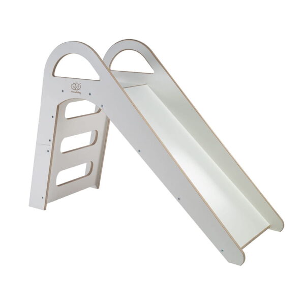 MeowBaby-Wooden-Slide-for-Children-87x46cm-Indoor,-White (1) Wooden Indoor Scandi Slide for Children 87x46cm