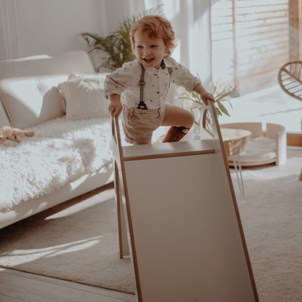MeowBaby-Wooden-Slide-for-Children-87x46cm-Indoor,-White (2) Wooden Indoor Scandi Slide for Children 87x46cm