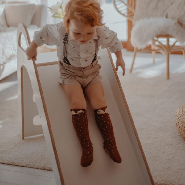 MeowBaby-Wooden-Slide-for-Children-87x46cm-Indoor,-White (4) Wooden Indoor Scandi Slide for Children 87x46cm