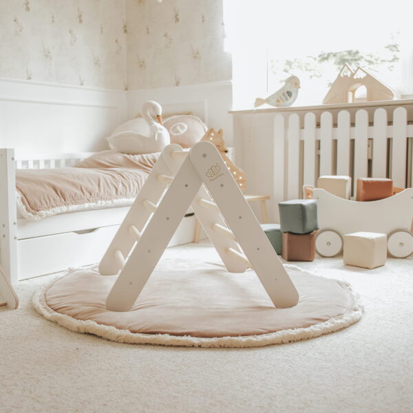 Meowbaby_ladder house_white_light grey cover12 White Ladder House With a Pink Cover