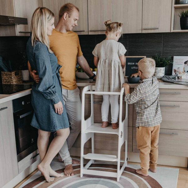 Transformable Kitchen tower (14).jpg Montessori Kindertisch und Sofa/Stuhl-Set