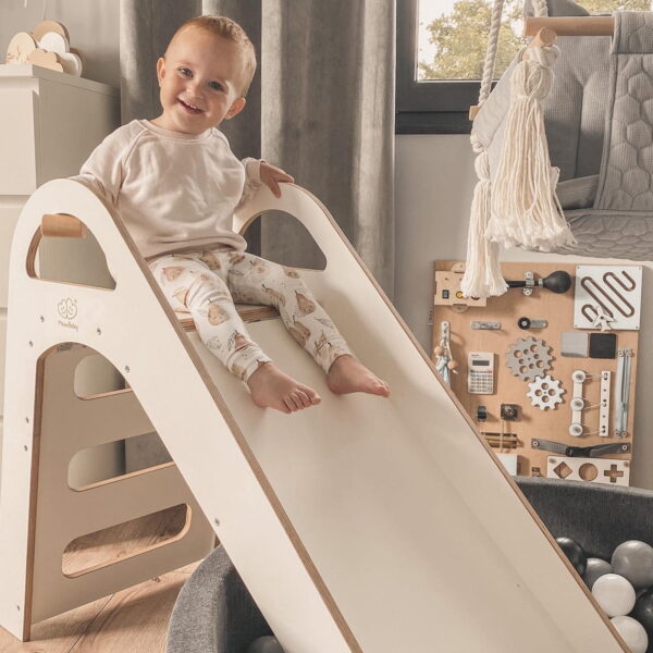 ZS001PL-7-min Wooden Indoor Scandi Slide for Children 87x46cm