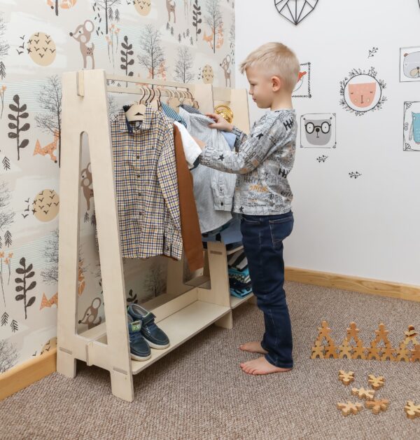 clothing-rack (2) Kleiderständer für Kinder mit Regalen