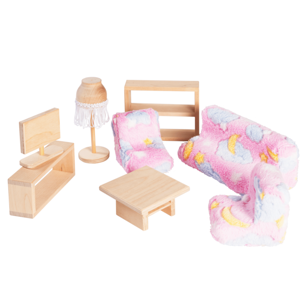 elutuba-2 (2) Dollhouse living room furniture - Natural