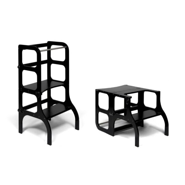 Ette Tete_Step’n’sit_black6 STEP'n'SIT® Convertible 2-in-1 Helper Tower/Table - Black