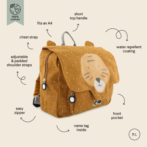 Trixie_91_203_9 School Bag - Mr Tiger