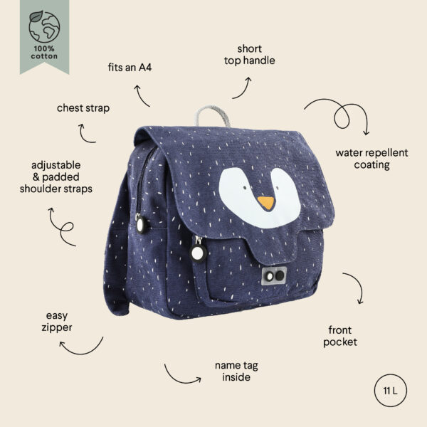 Trixie_91_207_9 School Bag - Mr Penguin