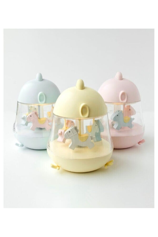 chicklet-lamp-with-carousel-music-box-yellow (1) Lamp with Carousel and Music - Pink