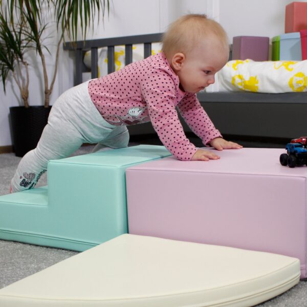 iglu-corner-climber-pastel-1291585c.jpg Soft Play 5 Foam Block Set - Light Pastel Corner Climber