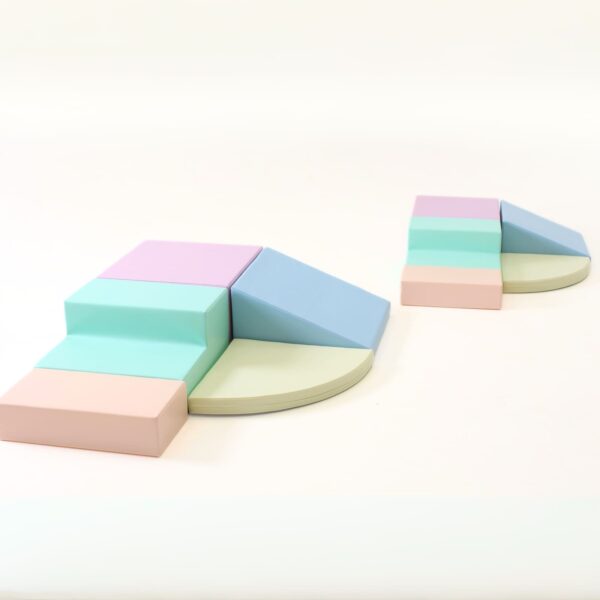 iglu-corner-climber-pastel-13476ef5.jpg Soft Play 5 Foam Block Set - Light Pastel Corner Climber