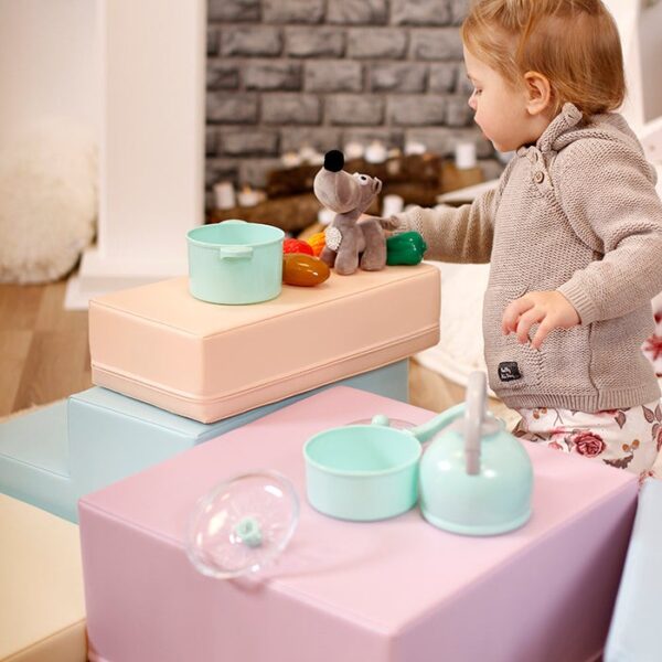 iglu-corner-climber-pastel-4183600a.jpg Soft Play 5 Foam Block Set - Light Pastel Corner Climber