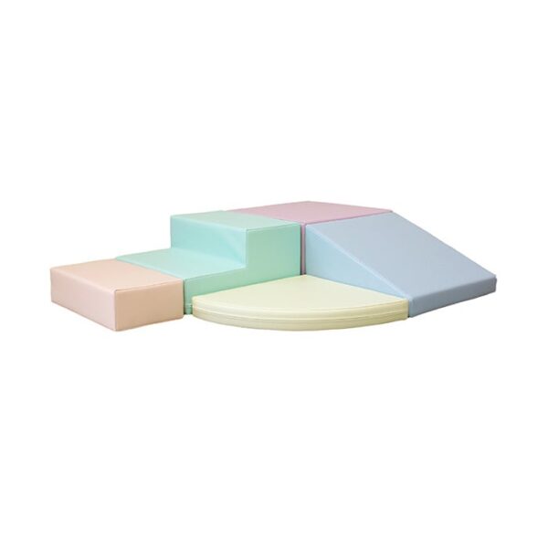 iglu-corner-climber-pastel-82e49c5c.jpg Soft Play 5 Foam Block Set - Light Pastel Corner Climber