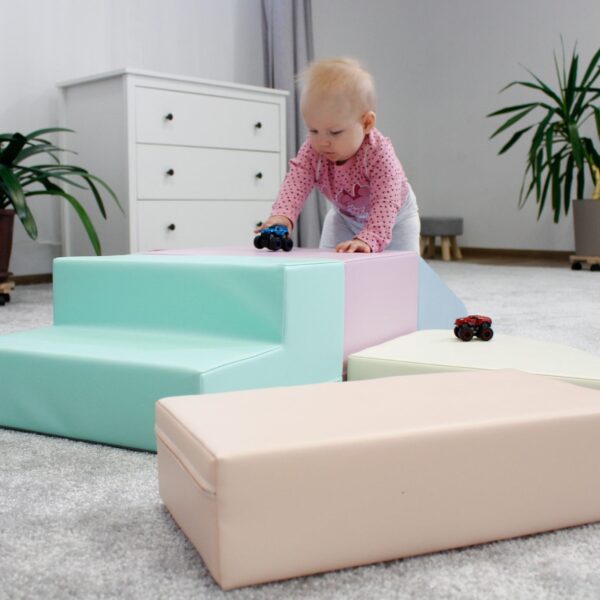 iglu-corner-climber-pastel-bc74b6c8.jpg Soft Play 5 Foam Block Set - Light Pastel Corner Climber