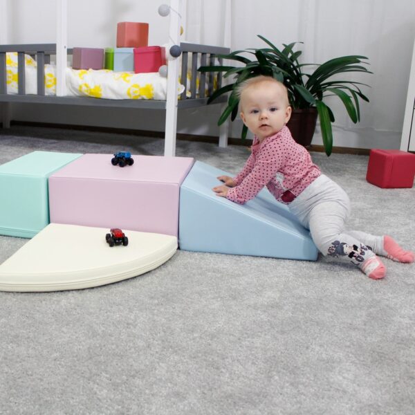 iglu-corner-climber-pastel-bcceca6f.jpg Soft Play 5 Foam Block Set - Light Pastel Corner Climber