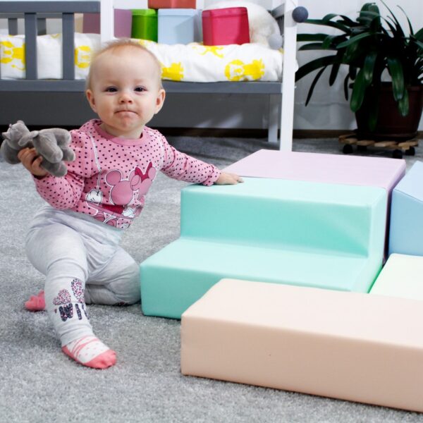 iglu-corner-climber-pastel-caf00ebb.jpg Soft Play 5 Foam Block Set - Light Pastel Corner Climber
