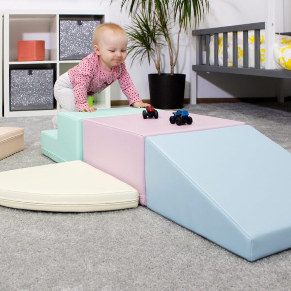 iglu-corner-climber-pastel-dc8033be.jpg Soft Play 5 Foam Block Set - Light Pastel Corner Climber