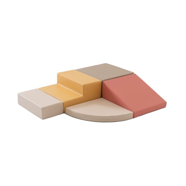 iglu-corner-climber-pink-564ee4d7.jpg Soft Play 5 Foam Block Set - Pastel Pink Corner Climber