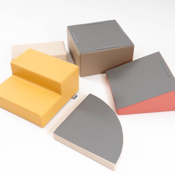 iglu-corner-climber-pink-5e2ac1f3.jpg Soft Play 5 Foam Block Set - Pastel Pink Corner Climber