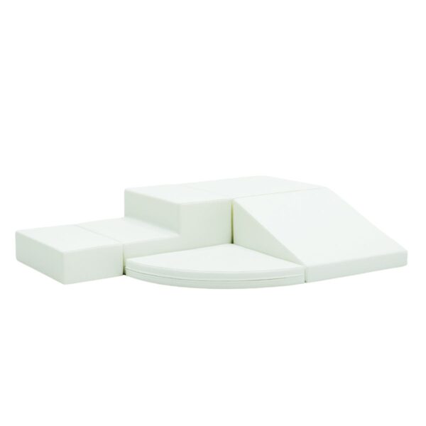 iglu-corner-climber-white-170ab9dd.jpg Soft Play 5 Foam Block Set - White Corner Climber