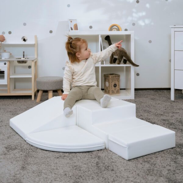 iglu-corner-climber-white-56fd0630.jpg Soft Play 5 Foam Block Set - White Corner Climber