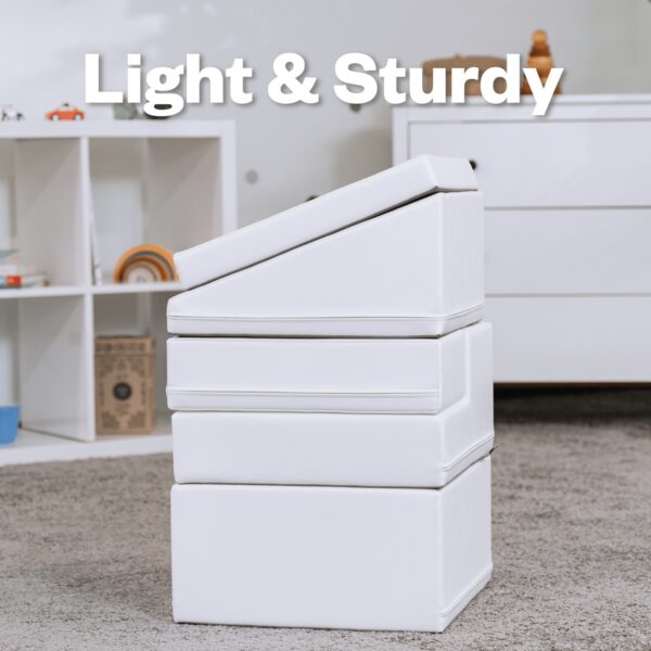 iglu-corner-climber-white-aee35621.jpg Soft Play 5 Foam Block Set - White Corner Climber