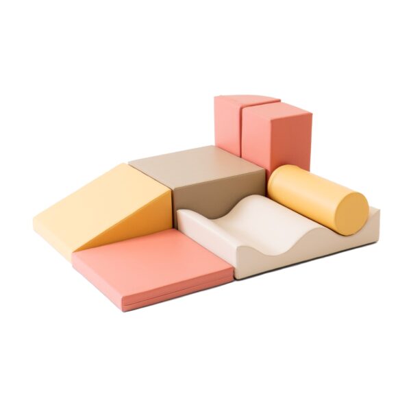 iglu-discoverer-set-pink-d3dc44d5.jpg Soft Play 7 Foam Block Set - Pastel Pink Discoverer