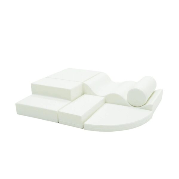 Soft Play 6 Foam Block Set - White Explorer