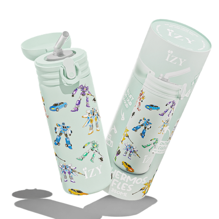 12e14298-9b8c-48c8-b440-91ee6570ea59_700x700_fill IZY Kids Thermos Bottle - Green Transformers - 350ML To-Go Insulated Water Bottles