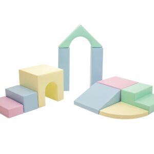 Soft Play 10 Foam Block Set - Light Pastel Creativity